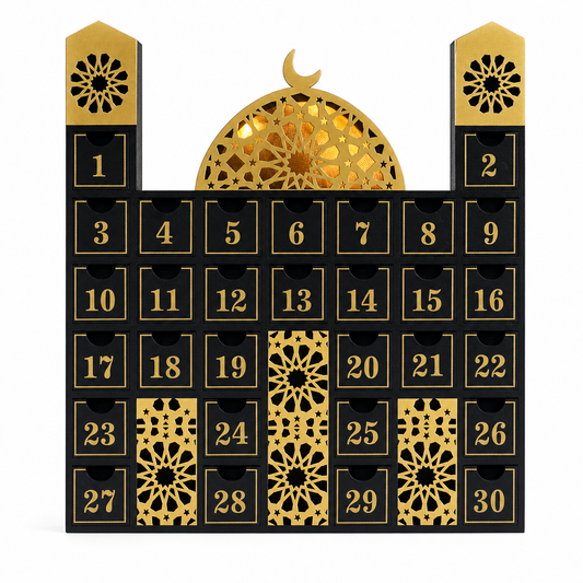 Wooden Luxury Ramadan Advent Calendar - Black