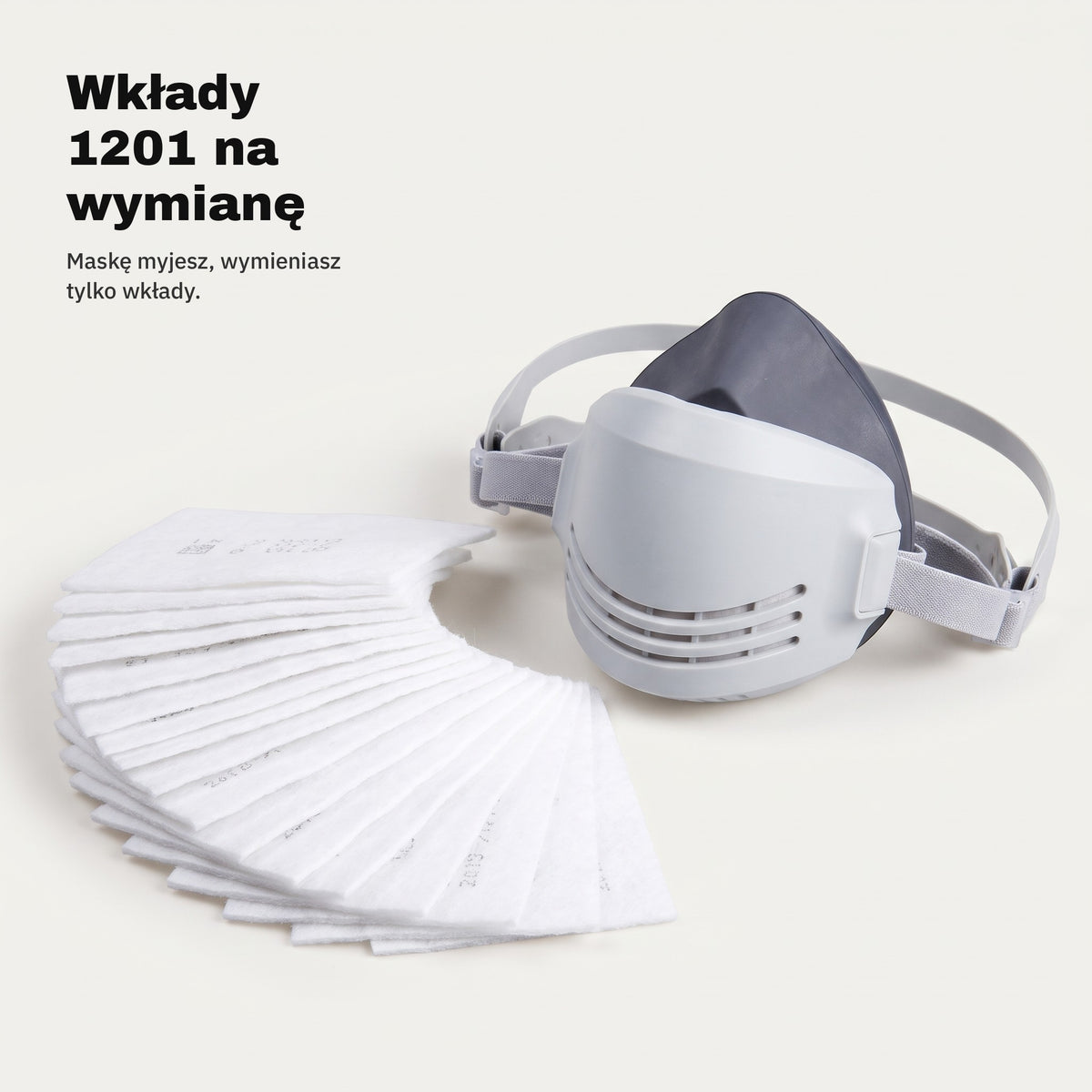 Półmaska z zapasem 20 wkładów filtrujących 1201