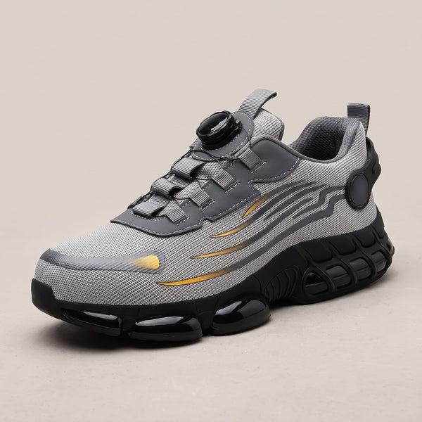 SZYCHTA PRO AIR Szary — sneaker roboczy z pokrętłem, widok 3/4