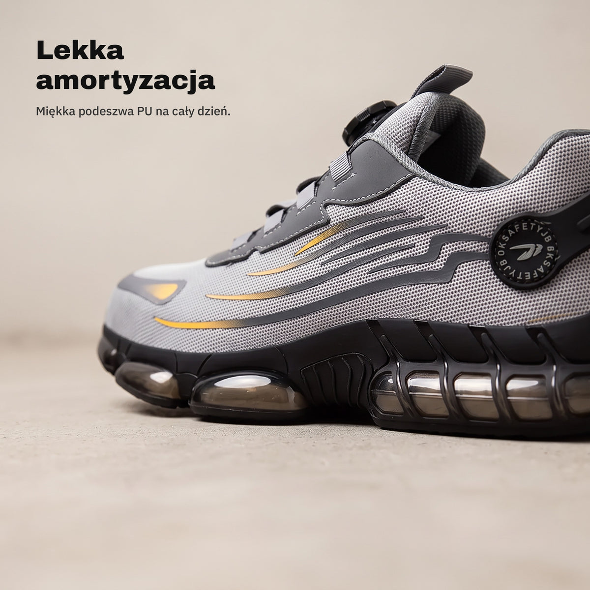Lekka amortyzacja — podeszwa SZYCHTA PRO AIR Szary