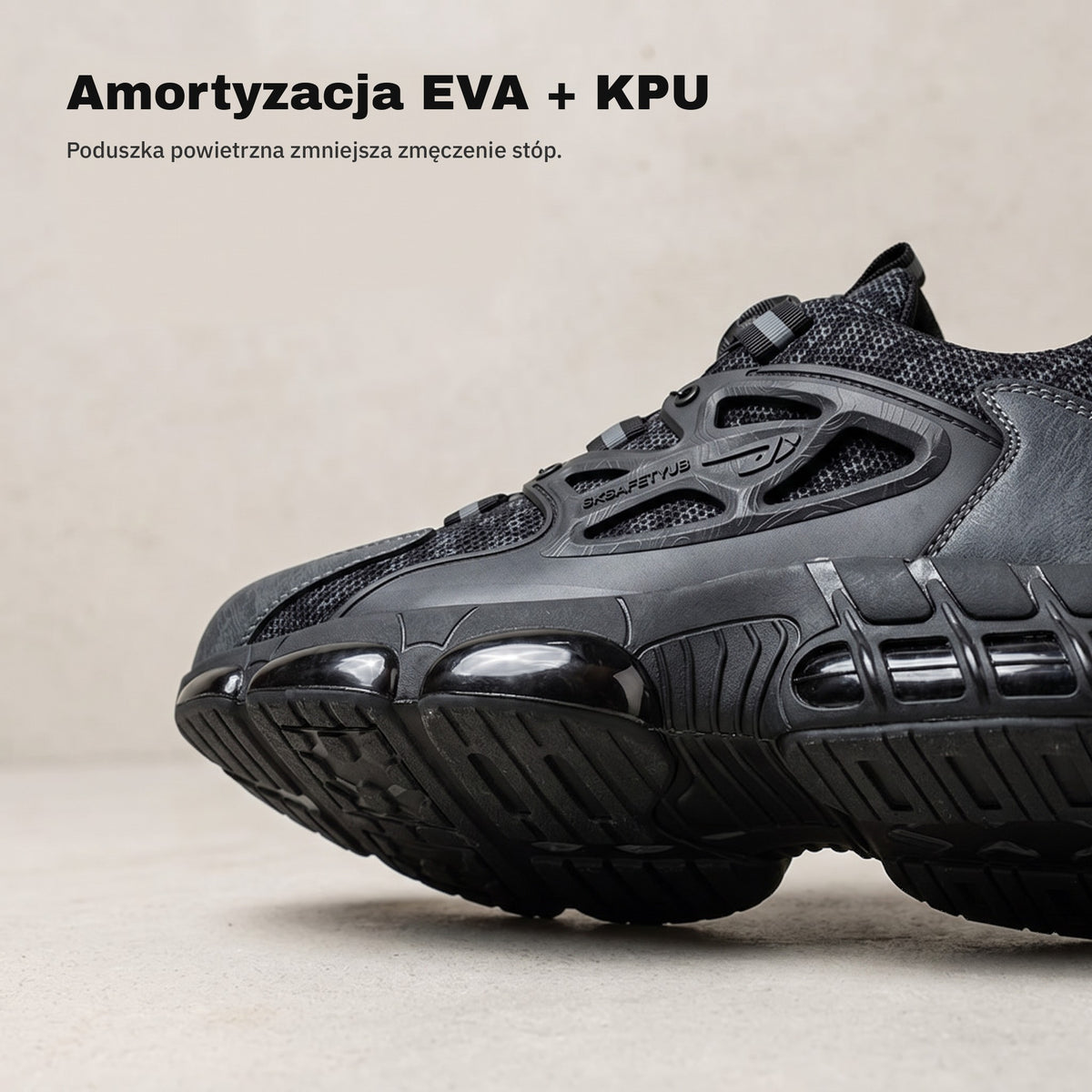 Amortyzacja EVA + KPU z poduszką powietrzną — podeszwa SZYCHTA PRO ONE